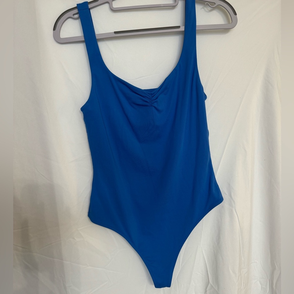Babaton Aritzia Blue Bodysuit Size Medium